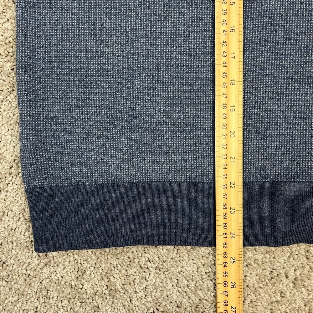 Banana‎ Republic Sweater Mens Large Blue Long Sleeve Italian Merino Wool Baruffa